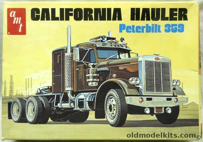 AMT 1/25 Peterbilt 359 California Hauler Tractor Semi Truck - With Goodyear Truck Tire Flyer and 9 Inch Goodyear Logo, T500 plastic model kit